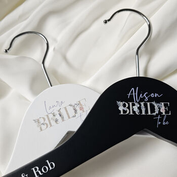 Personalised Wooden Bridal Coat Hanger, 2 of 12