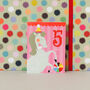 Mini Horse 5th Birthday Card, thumbnail 1 of 3