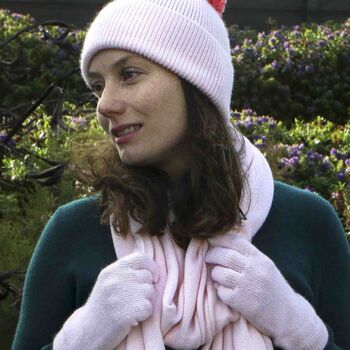 Personalised Cashmere Hat, Scarf And Gloves Gift Set, 4 of 8