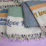 Personalised Cotton Throw, Wedding Anniversary Gift, thumbnail 2 of 11