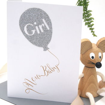 It's A Girl New Baby Balloon Card, 4 of 5