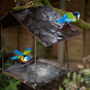 Blue Tit Hanging Bird House Recycled Metal, thumbnail 1 of 5