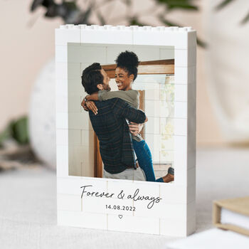Personalised Romantic Style Block For Couple, 6 of 11
