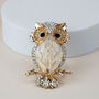 Owl Gemstone Brooch, thumbnail 1 of 3