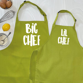 Big / Lil Chef Father And Son Apron Set, 7 of 11