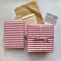 Burgundy Wide Stripe Paper Fibre Wrapping/Patterned Paper Sheet, thumbnail 11 of 12