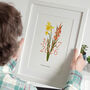 Personalised Fourth Anniversary Print With Couples Birth Flowers, thumbnail 2 of 5