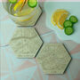 Personalised Street Map Coasters Hexagon, Any Location, thumbnail 2 of 2