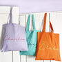 Personalised Handwritten Name Colours Tote Bag, thumbnail 1 of 6