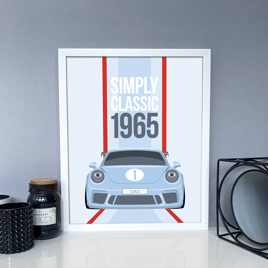 Personalised Classic Car Poster By From A to You | notonthehighstreet.com