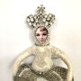Beaded Christmas Tree Topper 'Pearl', thumbnail 2 of 10