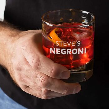 Personalised Engraved Glass Tumbler, Custom Cocktail Glass Gift For Friends, 8 of 9