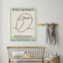 Picasso Line Drawing Owl Art Print, thumbnail 2 of 3