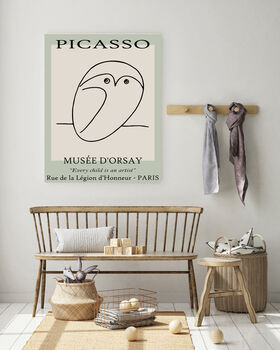 Picasso Line Drawing Owl Art Print, 2 of 3