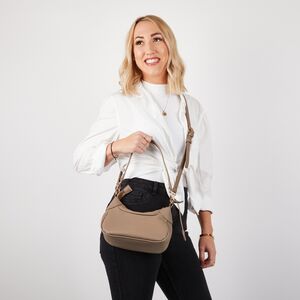 Personalised Leather Crossbody Bag with Patterned Strap
