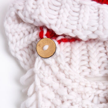 Santa's Hat And Beard Christmas Intermediate Knitting Kit, 8 of 12