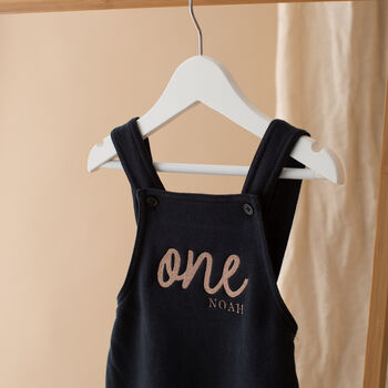 Personalised First Birthday Dungarees, 3 of 4