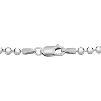 Mens Sterling Silver Heavy Ball Bead Chain Necklace, 5 of 10