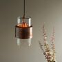 Dhara Copper And Glass Pendant Ceiling Light, thumbnail 1 of 7