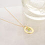 Halo Birthstone Necklace Peridot August, thumbnail 5 of 6