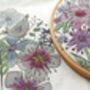 'Birdsong' Floral Linen Panel Embroidery Pattern Design, thumbnail 10 of 10