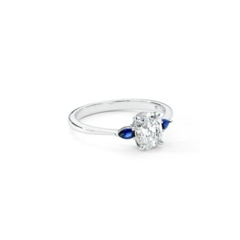 The Rebecca Lab Grown Diamond And Created Sapphire Ring, 5 of 7