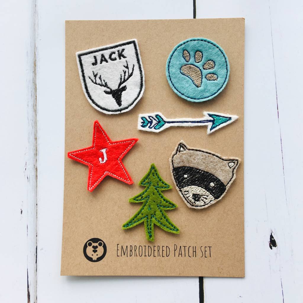 Personalised Woodland Patch Set