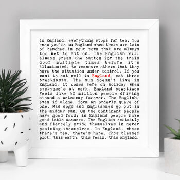 England Quotes Gift Print For English, 2 of 9