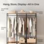 Portable Wardrobe With Hanging Rods And Shelves, thumbnail 7 of 12