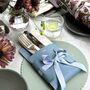 Personalised Place Setting Recycled Leather Napkin Holder, thumbnail 1 of 6