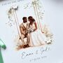 Handmade Wedding Day Card, Romantic Black Bride And Groom Design, thumbnail 2 of 8