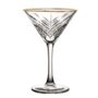 Set Of Two Gold Rimmed Martini Cocktail Glasses, thumbnail 2 of 2