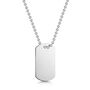 Army Dog Tag With Bead Chain 925 Sterling Silver, thumbnail 4 of 5