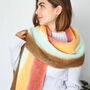 Chunky Knit Oversized Ombre Colour Gradient Scarf, thumbnail 3 of 11