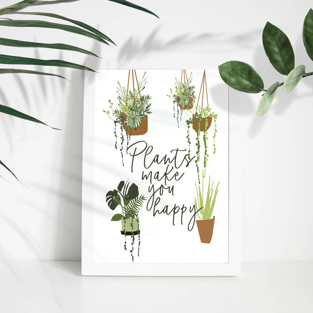 plants make you happy print by geri loves emi paper co