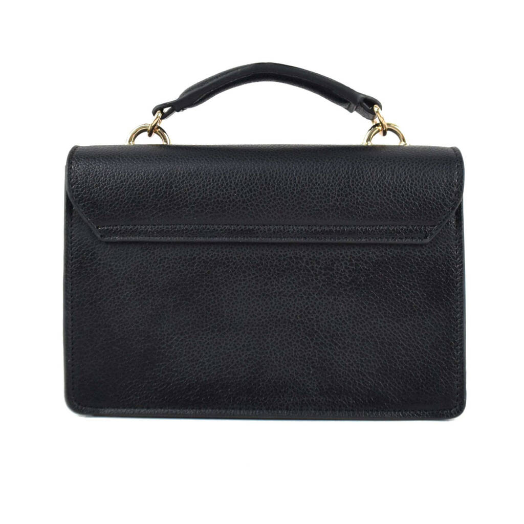 Nova Star Studded Handbag Black Vegan Leather By Luna Charles