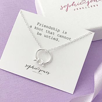 Sterling Silver Knot Of Friendship Necklace By Sophie Jones Jewellery ...