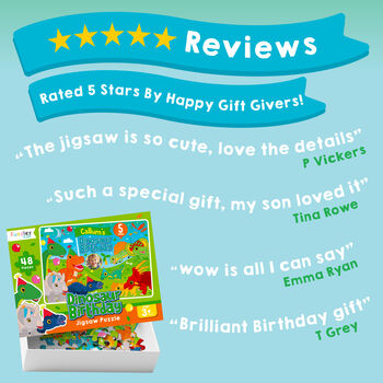 Personalised Dinosaur Birthday Jigsaw Puzzle, 6 of 10
