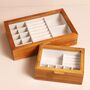 Glass Top Wooden Jewellery Box, thumbnail 1 of 11
