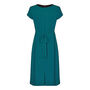 Corina Dress In Emerald Crepe, thumbnail 3 of 4