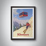 Klosters Ski Resort Switzerland Travel Poster Art Print, thumbnail 1 of 8