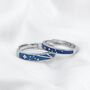 Adjustable Couple Star Promise Band Ring Set, thumbnail 1 of 6