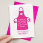 Personalised Apron Birthday Card Lots Of Colours, thumbnail 2 of 6