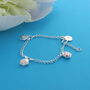 Personalised Flower Charm Childs Bracelet, thumbnail 1 of 2