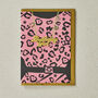 Pink Leopard Print Dress Birthday Girl Greeting Card, thumbnail 2 of 3