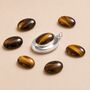 Personalised Sterling Silver Gold Tigers Eye Gemstone Photo Locket Necklace, thumbnail 5 of 6