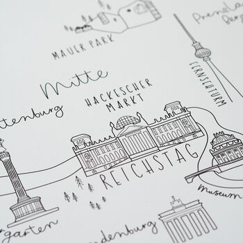 Berlin Illustrated Map Print, 5 of 10