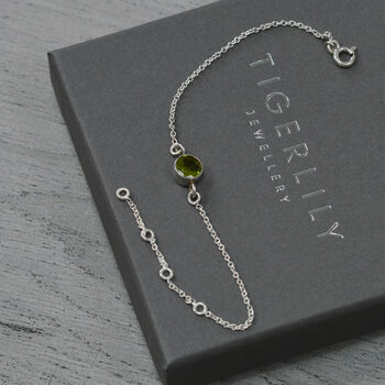 Peridot And Silver Bracelet, 3 of 4