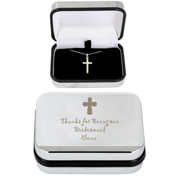 Personalised Cross Necklace And Box, 5 of 6