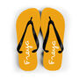 Personalised Yellow Summer Style Flip Flops, thumbnail 2 of 6